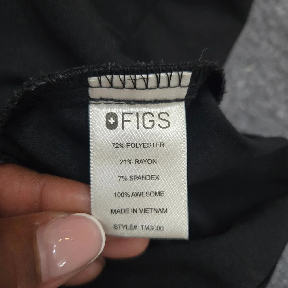 FIGS Scrub Technical Collection Mens Medium Black Top Medical